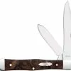 Case Knives Case Small Swell Center Jack Knife 64061 - Brown Maple Burl Wood - 7225 1 / 2SS
