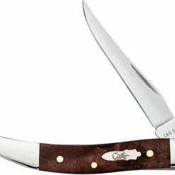Case Knives Case Small Texas Toothpick Knife 64066 - Brown Maple Burl Wood - 710096SS