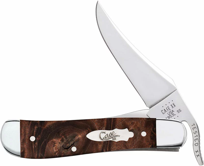 Case Knives Case RussLock Knife 64068 - Brown Maple Burl Wood - 71953LSS