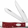 Case Knives Case Trapper Knife 67000 - Ruby Stardust Kirinite - 10254SS