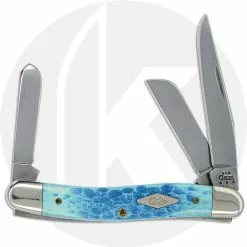 Case Knives Case Medium Stockman 07028 - Tradewinds Collection - Coral Sea Blue Bone - 6318 SS - Discontinued - BNIB - LTD 500