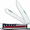 Case Knives Case Trapper Knife 07310 Red Line Stripes Of Service 6254SS