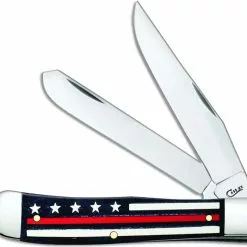 Case Knives Case Trapper Knife 07310 Red Line Stripes Of Service 6254SS