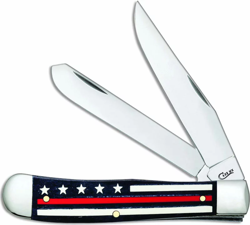 Case Knives Case Trapper Knife 07310 Red Line Stripes Of Service 6254SS