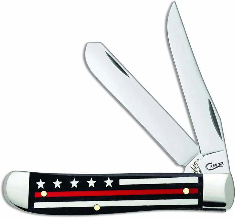 Case Knives Case Mini Trapper Knife 07311 Red Line Stripes Of Service 6207SS