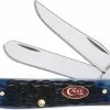 Case Knives Case Mini Trapper Knife, Navy Blue Bone, CA-7321