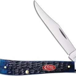 Case Knives Case Slimline Trapper Knife 07323 Navy Blue Bone 61048SS