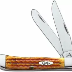 Case Knives: Case Trapper Knife, Pocket Worn Harvest Orange, CA-7401