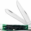 Case Knives Case Trapper Knife 75830 - Hunter Green Bone - 6254SS