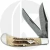 Case Knives Case Saddlehorn Knife 77465 - Vintage Bone - Ladder Damascus - TBV62110DAM
