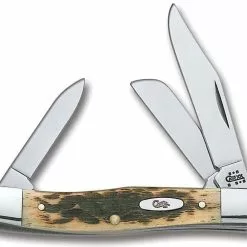 Case Knives Case Medium Stockman, Amber Bone CV, CA-79