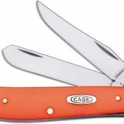 Case Knives Case Mini Trapper Knife, Smooth Orange Synthetic, CA-80505