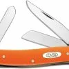 Case Knives Case Medium Stockman Knife, Smooth Orange Synthetic, CA-80509