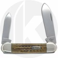 Case Knives Case Canoe Knife 00814 - Pocket Worn Green Bone - 62131SS - Discontinued - BNIB