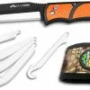 Outdoor Edge Cutlery Outdoor Edge RazorBone - RBB-20 - Folding Hunting Knife Set - Replaceable Blades - Orange Handle - Camo Sheath