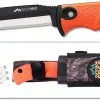 Outdoor Edge Cutlery Outdoor Edge RazorMax - RMB-20 - Fixed Blade Hunting Knife Set - Replaceable Blades - Orange Handle - Camo Sheath