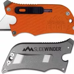 Outdoor Edge Cutlery Outdoor Edge SlideWinder - Compact 4 Function Utility Knife Multi Tool - Orange Handle SWB-10C