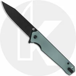 QSP Knives QSP Mamba V2 QS111-J2 - Black Stonewash D2 Clip Point - Jade G10 - Liner Lock Flipper Folder