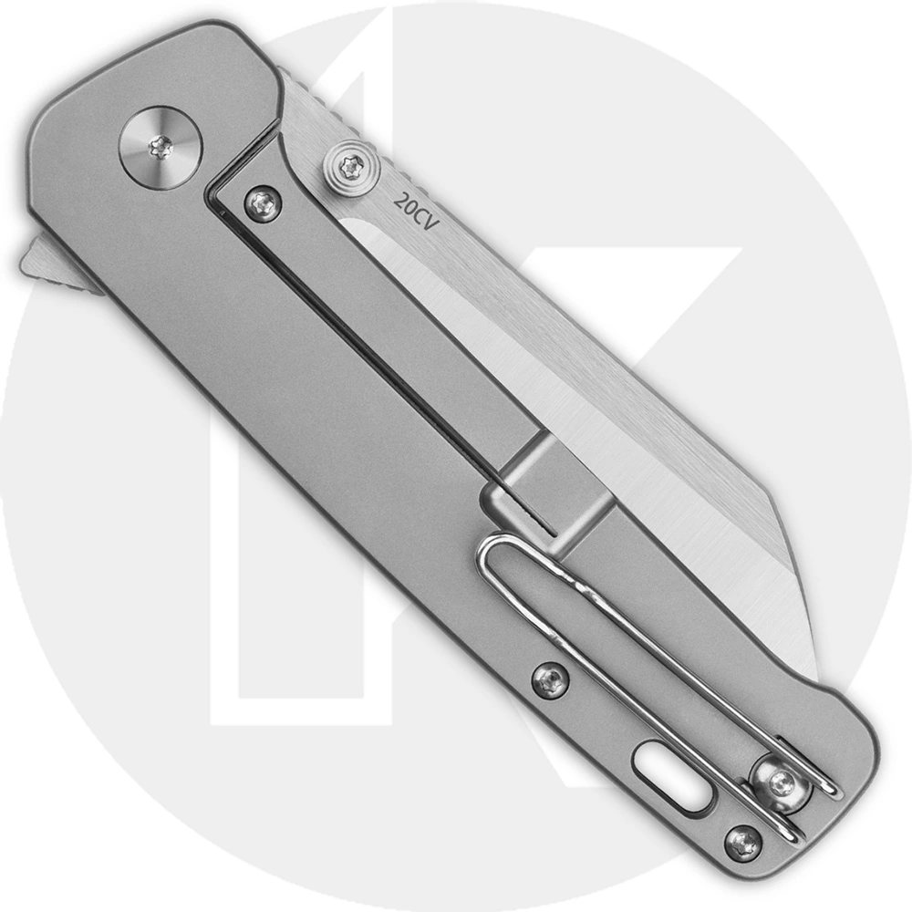 QSP Knives QSP Penguin Plus QS130XL-A - Satin 20CV - Bead Blast Ti - Flipper Folder - Image 2