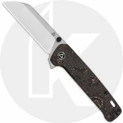 QSP Knives QSP Penguin Plus QS130XL-E1 - Satin 20CV - Copper Foil CF / Black Stonewash Ti - Flipper Folder