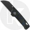 QSP Knives QSP Penguin Mini QS130XS-D2 - Black Stonewash 14C28N - Blue Shred Carbon Fiber / G10