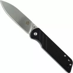 QSP Knives QSP Parrot Knife QS102-A - Satin D2 Spear Point - Black G10 - Liner Lock Folder