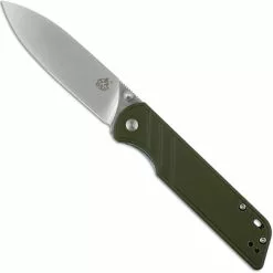 QSP Knives QSP Parrot Knife QS102-B - Satin D2 Spear Point - OD G10 - Liner Lock Folder