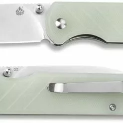 QSP Knives QSP Parrot Knife QS102-H - Satin D2 Spear Point - Jade G10 - Liner Lock Folder