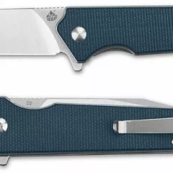 QSP Knives QSP Mamba V2 QS111-H1 - Satin D2 Clip Point - Blue Micarta - Liner Lock Flipper Folder