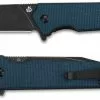 QSP Knives QSP Mamba V2 QS111-H2 - Black Stonewash D2 Clip Point - Blue Micarta - Liner Lock Flipper Folder