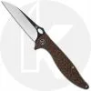 QSP Knives QSP Locust Knife QS117-A - Black / Satin 154CM Wharncliffe - Brown Micarta - Liner Lock Flipper Folder