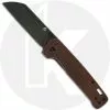 QSP Knives QSP Penguin Knife QS130-L - Black Stonewash D2 Sheepfoot - Stonewash Copper - Liner Lock Folder
