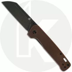 QSP Knives QSP Penguin Knife QS130-L - Black Stonewash D2 Sheepfoot - Stonewash Copper - Liner Lock Folder