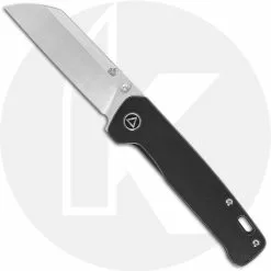 QSP Knives QSP Penguin Knife QS130-M - 2 Tone Satin 154CM Sheepfoot - Black Stonewash Titanium - Frame Lock Folder