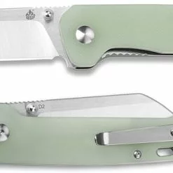 QSP Knives QSP Penguin Knife QS130-V - Satin D2 Sheepfoot - Jade G10 - Liner Lock