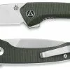 QSP Knives QSP Leopard Knife QS135-C - Satin 14C28N Drop Point - Green Micarta - Liner Lock Flipper Folder