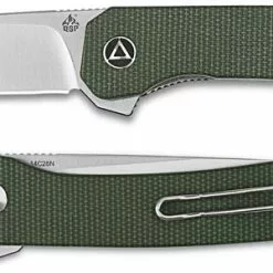 QSP Knives QSP Osprey Knife QS139-C - Satin 14C28N Drop Point - Green Micarta - Liner Lock Flipper Folder