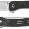 QSP Knives QSP Osprey Knife QS139-G1 - Satin 14C28N - Shredded Black And Blue Carbon Fiber Overlay G10 - Liner Lock