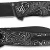 QSP Knives QSP Otter Knife QS140-A2 - Black S35VN - Aluminum Foil Carbon Fiber - Liner Lock Flipper Folder