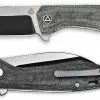 QSP Knives QSP Pelican Knife QS118-B - Satin / Black S35VN Sheepfoot - Black Micarta - Liner Lock Flipper Folder