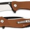 QSP Knives QSP Raven Knife QS122-A - Black / Satin D2 Drop Point - Burnt Orange G10 - Liner Lock Flipper Folder