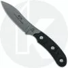 TOPS Knives Bird And Trout Knife BTK-02 - Stonewash 440C Drop Point - Black Micarta - USA Made