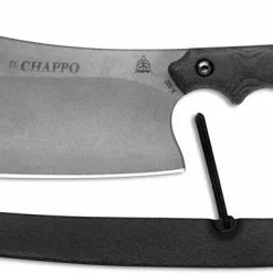 TOPS Knives El Chappo Cleaver ECHA-01 - Acid Raid 1095 - Black Canvas Micarta - USA Made