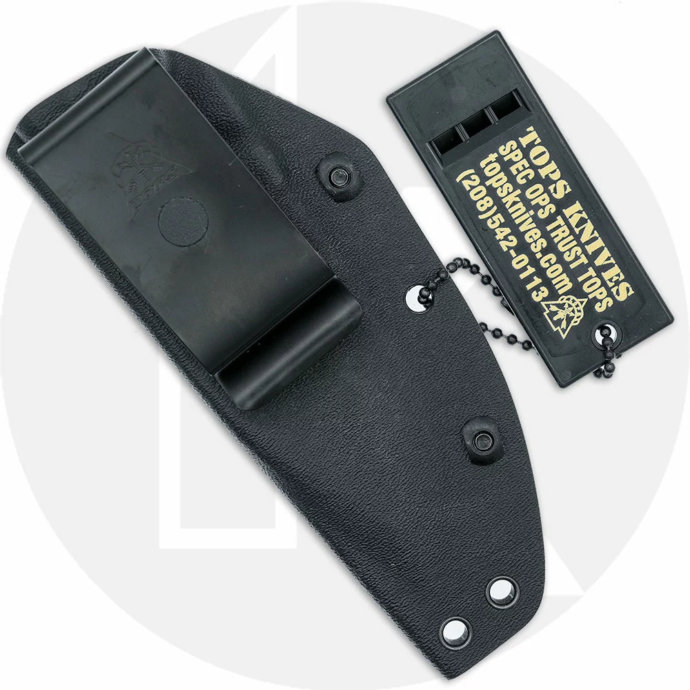 TOPS Knives Eagle's Shadow Knife ESH-01 - Black Traction Coated 1095 - Black Micarta - USA Made - Image 2