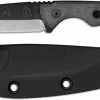 TOPS Knives Mini Scandi Neck Knife MSK-BLM - Leo Espinoza - Black 1095 Steel Blade - Black Micarta