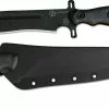 TOPS Knives Operator 7 Knife OP7-02 Blackout Edition - Black Traction Coated 1075 Recurve - Black Micarta And G10