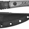 TOPS Knives Street Scalpel SSS07 - Black 1095 Steel Straight Back Blade - Black Micarta