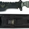 TOPS Knives Skull Crusher's Xtreme Blade SXB-10 - Black Traction Coat 1095 Sawback - Black Linen Micarta